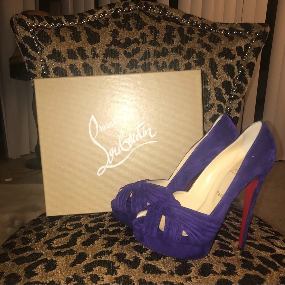 Christian Louboutin Aborina Suede Platform Pumps